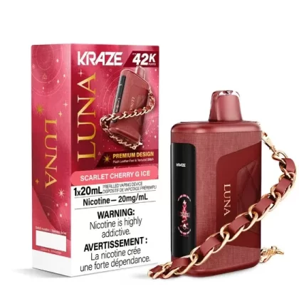 Kraze Luna Disposable Vape – 42K Puffs -Scarlet Cherry G Ice