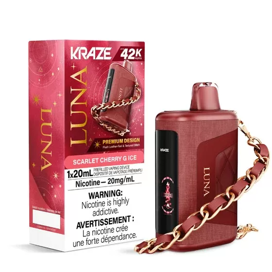 Kraze Luna Disposable Vape – 42K Puffs -Scarlet Cherry G Ice