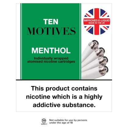 10 Motives Menthol Refills - 16mg / 4 Refills - Ecigwizard