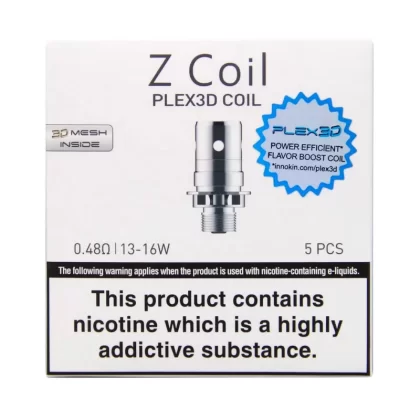 Innokin Plex 3D 0.48ohms Replacement Vape Coils – Singles & Packs of 5 x Wicks - Single Coil, Pack of 5 x Coils