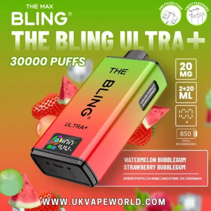 Watermelon Bubblegum Bling 30k Ultra Plus Prefilled Pod Kit