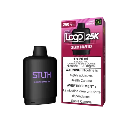 STLTH LOOP 25K Pod Pack - Cherry Grape Ice - 20 mg/mL (wholeseller) - Excise ON, 20 mg/mL (wholeseller) - Excise AB (061284)