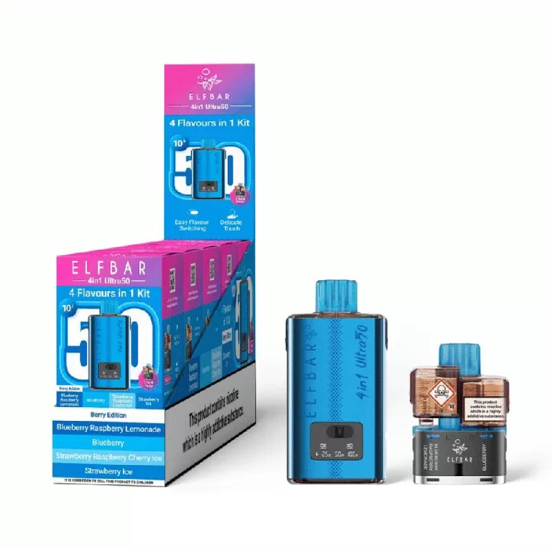 Elf Bar 4in1 Ultra 50 Prefilled Pod Kit Berry Edition - Strength#20mg