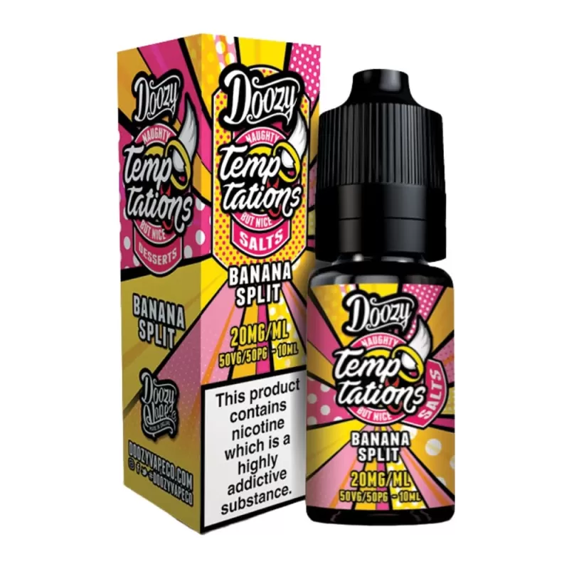 Banana Split Nic Salt E-Liquid Temptations Series by Doozy Vape Co (10ml) - Vapekit Co