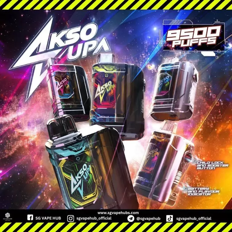 AKSO SUPA 9500 Puffs - Vanilla Latte - Sgvapeshubsafety - Image 3