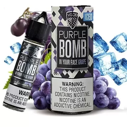 ICED PURPLE BOMB VGOD E-LIQUID 60ML – ( 3MG-6MG-12MG-18MG ) - Vapebar Pk