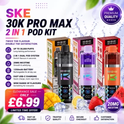 SKE 30K Pro Max 2 in 1 – 30K Puff Pod Kit – 20mg - Vapestorm Co