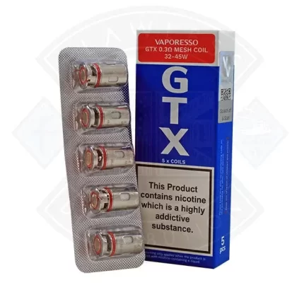 Vaporesso GTx Coil 5pack - Size#Mesh 0.6ohm V2 (Triple Silicon Protection)>Mesh 0.2ohm V2 (Triple Silicon Protection)>Mesh 0.8ohm V2 (Triple Silicon Protection)>Mesh 0.3ohm V2 (Triple Silico