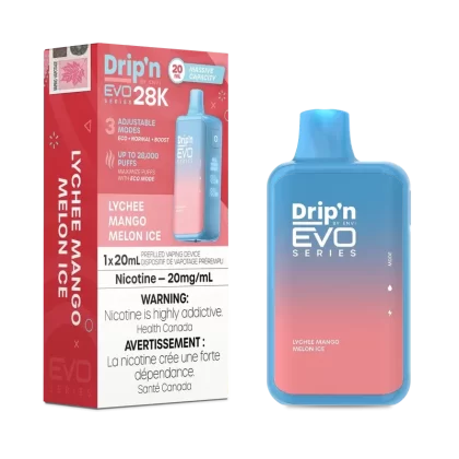 Drip’n EVO 28K Lychee Mango Melon Ice Disposable Vape