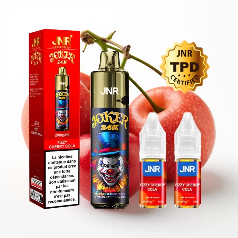 JNR Joker 24K Puffs Recargable 2+10ml 800mAh Tipo C Cereza Cola Fizzy 2% Nic - Fumotvapemexico - Image 2