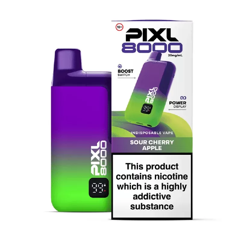 Pixl 8000 Prefilled Pod Kit Sour Cherry Apple - Nicotine Strength#20mg (62F47E) (62F47E)