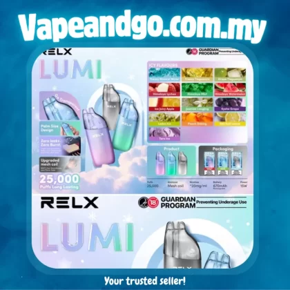 RELX Lumi 25K Disposable - Freezy Mineral Water, Freezy Tieguanyin