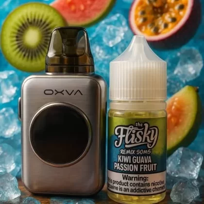 FRISKY REMIX KIWI GUAVA PASSIONFRUIT SUPER ICED SALT VAPE ELIQUID - 30 MG SALT, 50 MG SALT; Vape Product