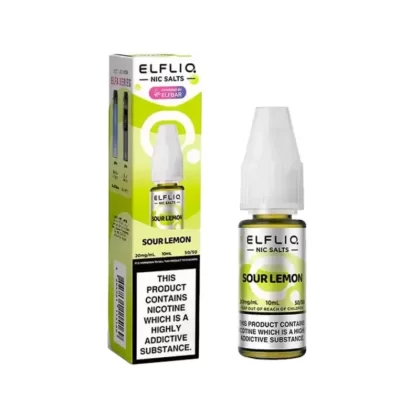 Elf Bar Elfliq Sour Lemon 10ml Nic Salt E-liquid - Vape Product, Vape Product