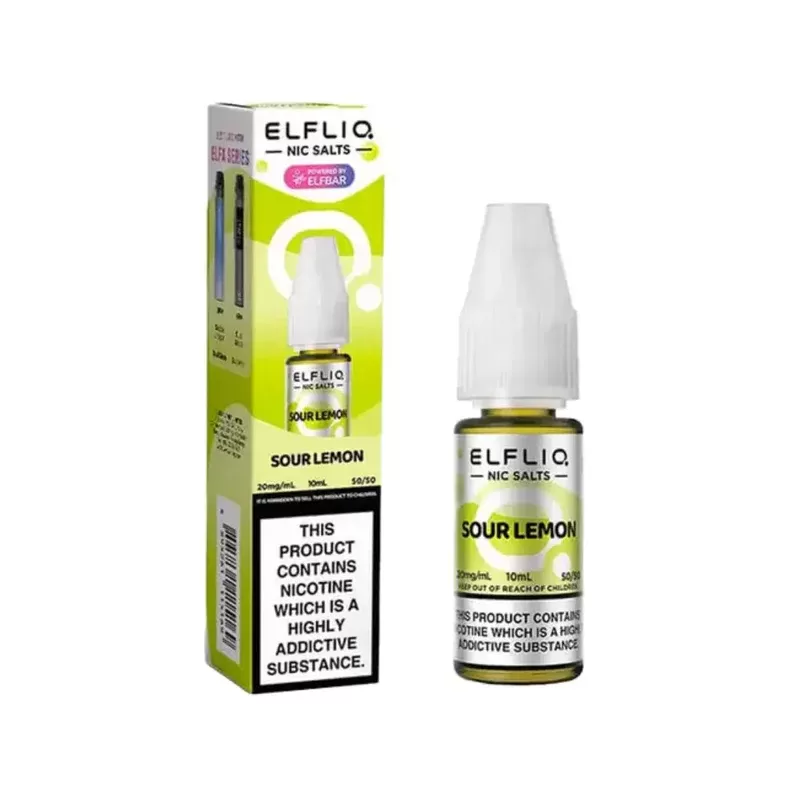 Elf Bar Elfliq Sour Lemon 10ml Nic Salt E-liquid - Vape Product, Vape Product
