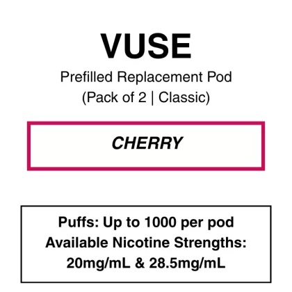 Vuse eLiquids – Cherry – Prefilled Replacement Pods – Pack of 2