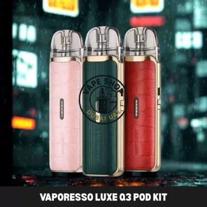 Vaporesso LUXE Q3 Pod Kit 1450mAh battery 20w Buy in Dubai - Aegean Green, Birkin Red