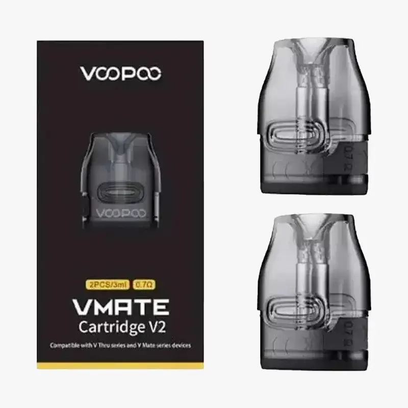 Voopoo VMATE V2 Replacement Pods - 0.7 Ohm - Two Pod Pack, 1.2 Ohm - Two Pod Pack