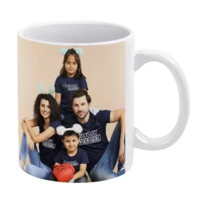 White Custom Mugs Personalised Photo Mug (Double sided different photos)
