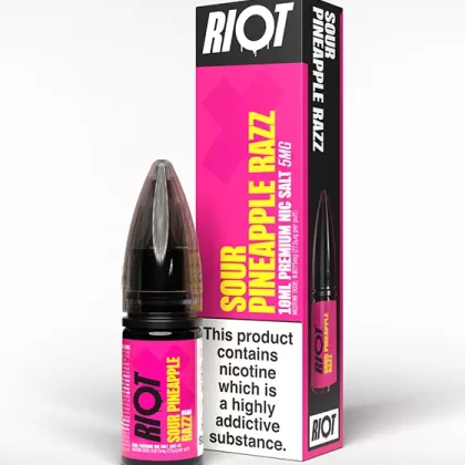 Sour Pineapple Razz Nic Salt E-Liquid - Riot X - 10mg - PG 50%