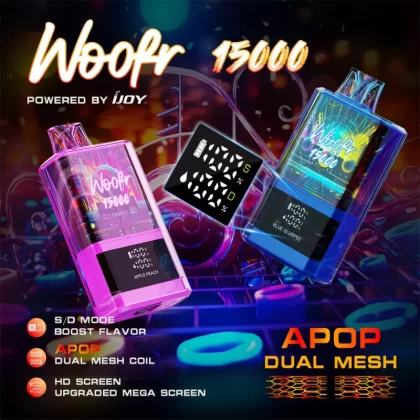 Woofr 15000 Powered by iJoy Device - 15000 Puffs - Cocomango Berry