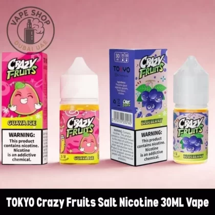 TOKYO Crazy Fruits Salt Nicotine 30ML Vape Juice 35MG & 50MG E-Liquid - Exotic Passion, Green Grape; Vape Product, Vape Product (DF8C99)