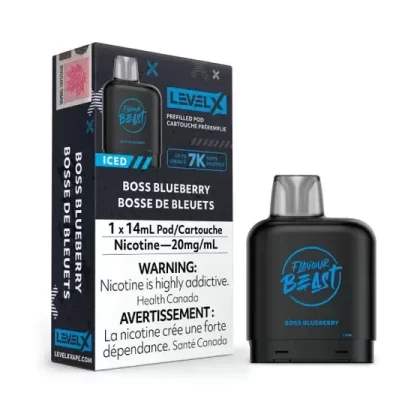 Level X Boss Blueberry Iced – Flavour Beast Pods