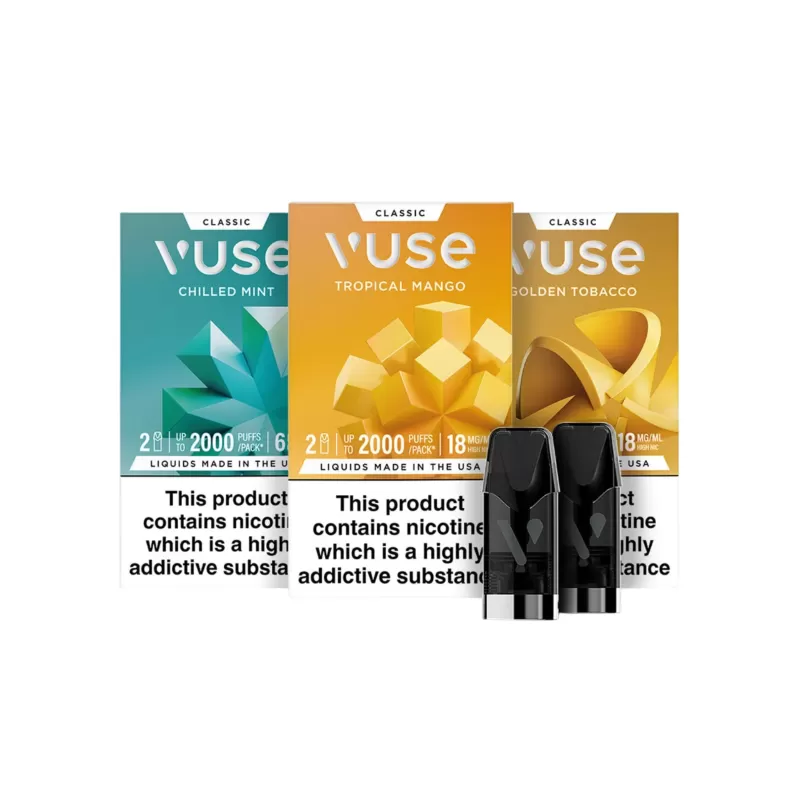 Vuse Pro Refill Pack 12mg (1.2%) - Banana Ice, Blue Raspberry; Vape Product; Prefilled Pod - Image 2