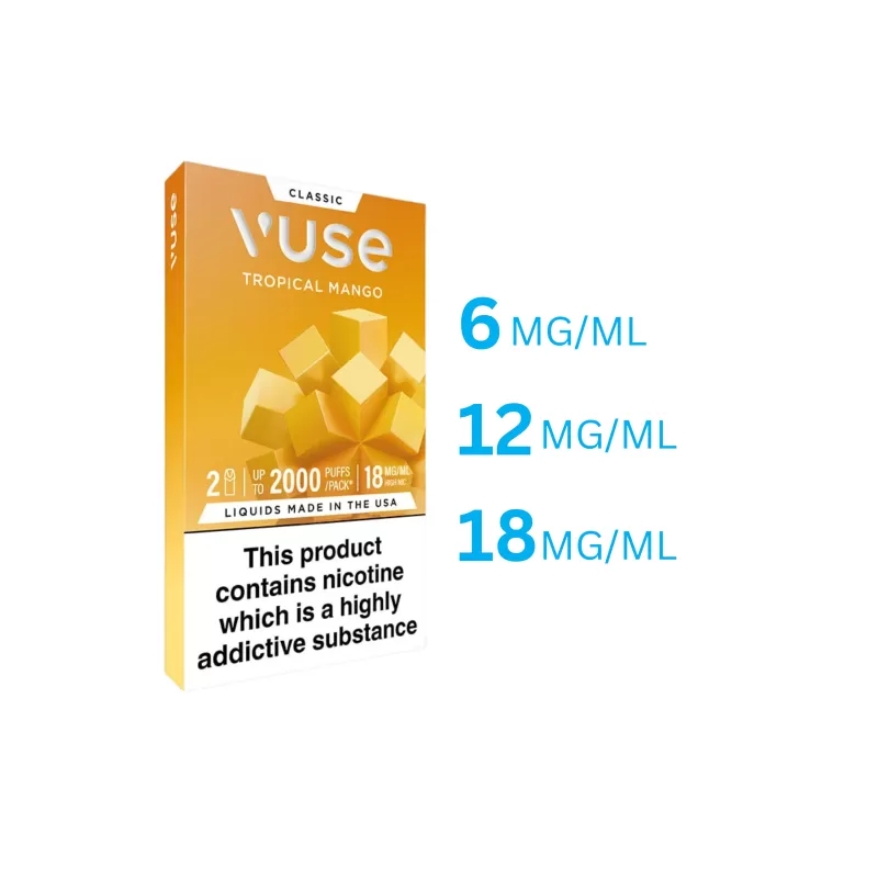 Vuse Pro Refill Pack 12mg (1.2%) - Banana Ice, Blue Raspberry; Vape Product; Prefilled Pod - Image 3