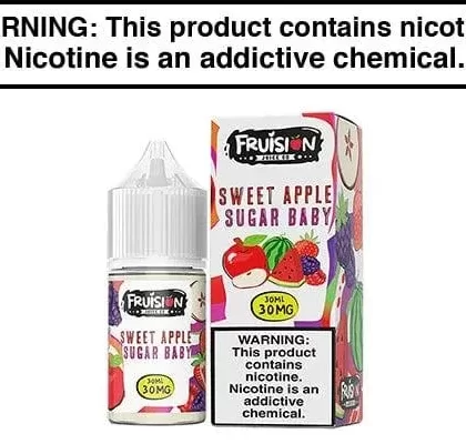 SWEET APPLE SUGAR BABY BY FRUISION SALTS 30ML - Vape Product, Vape Product