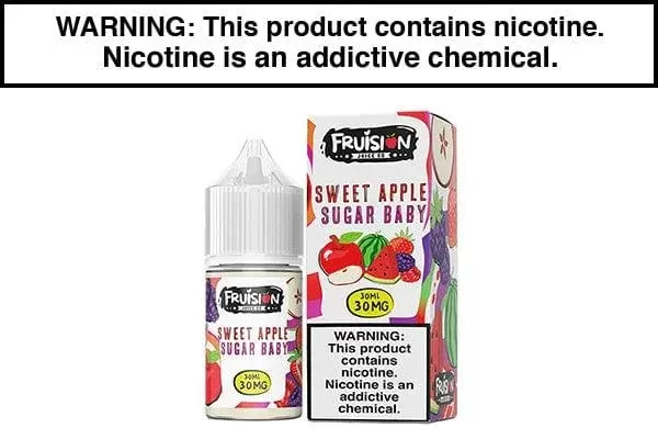 SWEET APPLE SUGAR BABY BY FRUISION SALTS 30ML - Vape Product, Vape Product