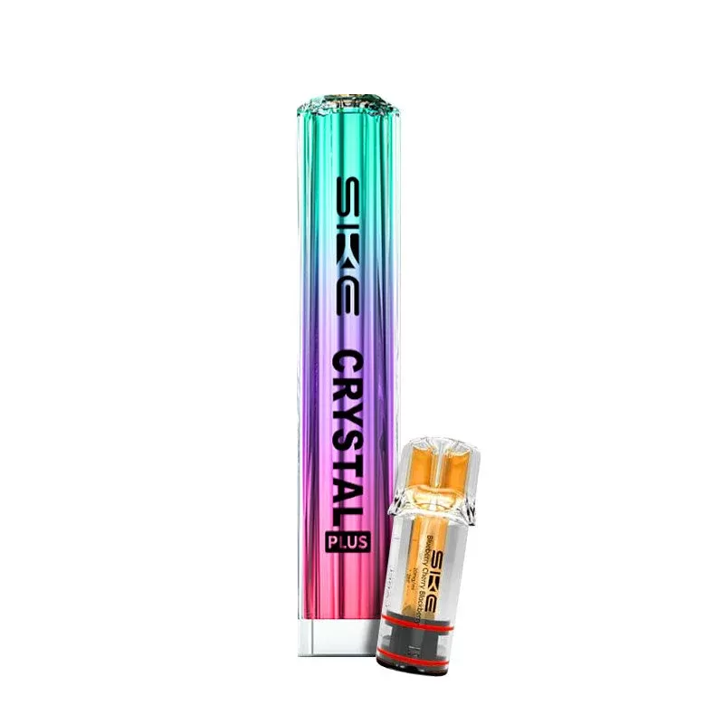 SKE Crystal Plus Pod Vape Kit - Aurora Blue + Kiwi Passionfruit Guava, Aurora Green – Lemon & Lime