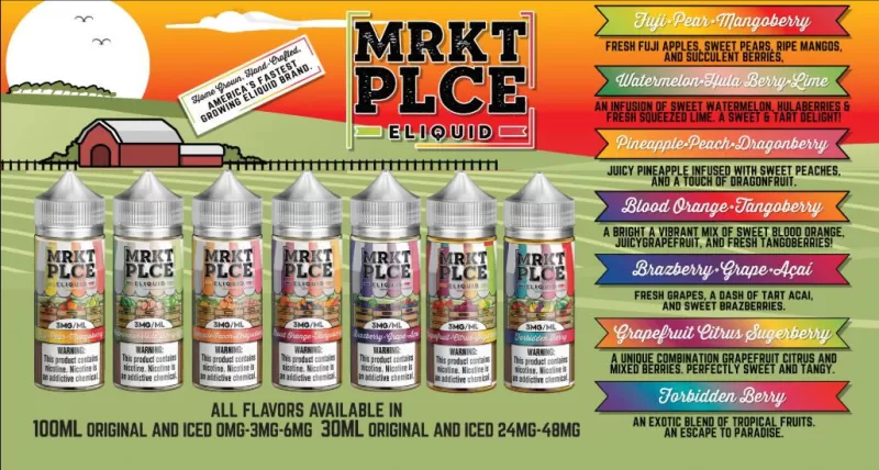 MRKT PLCE E-Liquid 100ml - Feijoa Pineapple Guava / 6mg - Vapeciga - Image 3