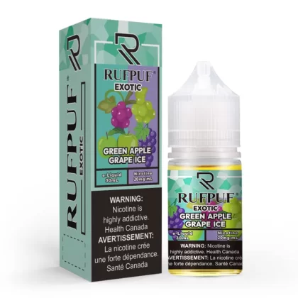 RufPuf Exotic Green Apple Grape Ice Nic Salt – 30ml - Vapebazaar Pk