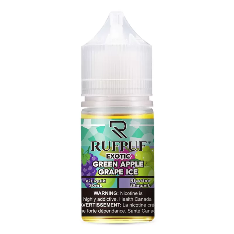 RufPuf Exotic Green Apple Grape Ice Nic Salt – 30ml - Vapebazaar Pk - Image 2
