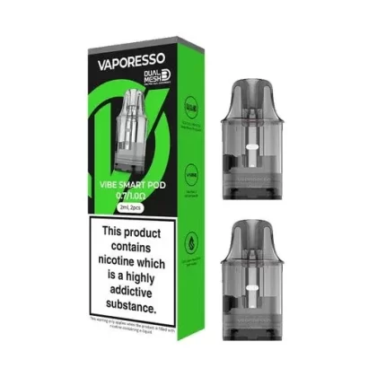 Vaporesso Vibe Smart Pods – Dual Mesh 2ML – 0.6Ω+0.8Ω / 0.7Ω+1.0Ω - Choose#2x Vibe Smart0.6/0.8 Pods>2x Vibe Smart0.7/1.0 Pods (24707F)