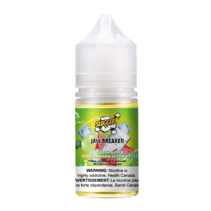 SLUGGER Jaw Breaker Salt – Green Apple Watermelon Seven Up Ice 30ml (20, 35, 50mg) - Vapebar Pk