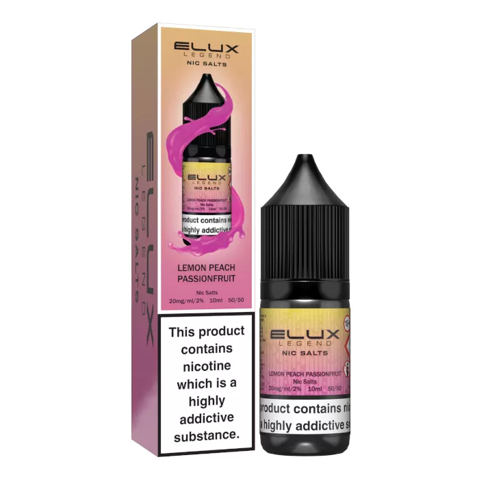 Lemon Peach Passion Elux Nic Salts e Liquid 10ml – TPD - Vapestorm Co