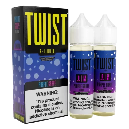 TWIST E-Liquid - Purple Grape - 120ML E-Liquid (Twin 60ML Pack) - 3MG