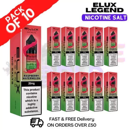Raspberry Watermelon Elux Legend Nic Salt BOX OF 10