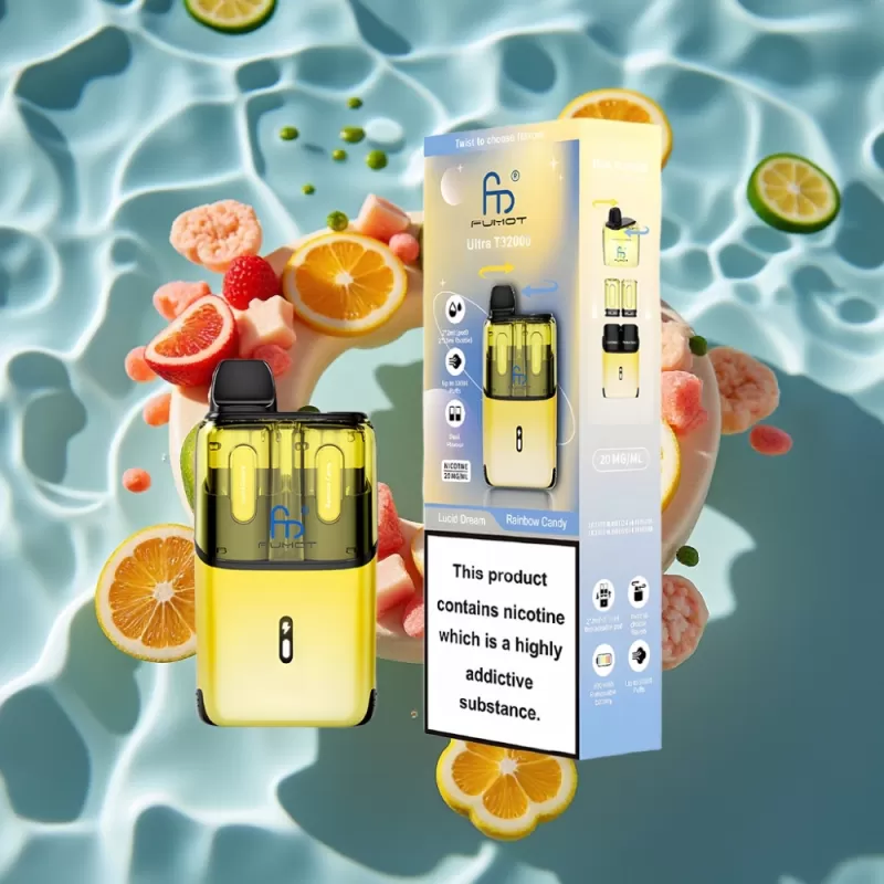 Fumot Ultra T32000 Disposable Vape 32000 Puffs Rainbow Candy 24ml Mesh Coil Type-C - Bangvapeaustralia - Image 2