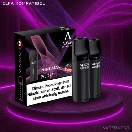 Adalya Alpha Pods – Punkman – (2er Pack) - Adalya / Propylenglykol / Aromastoffe / Glycerin / Nikotinbenzoat