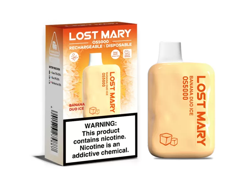 Lost Mary OS5000 Frozen Edition Rechargeable Disposable Device – 5000 Puffs - Lemon Mint