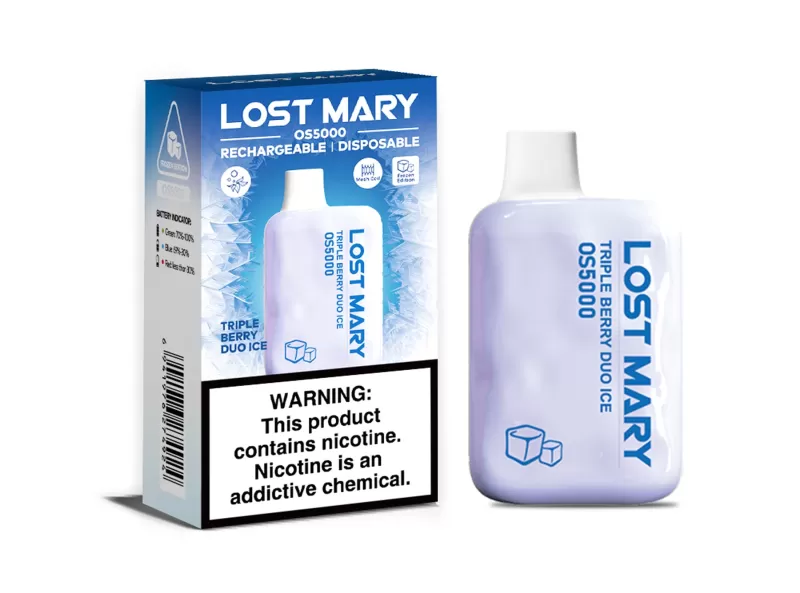 Lost Mary OS5000 Frozen Edition Rechargeable Disposable Device – 5000 Puffs - Lemon Mint - Image 3