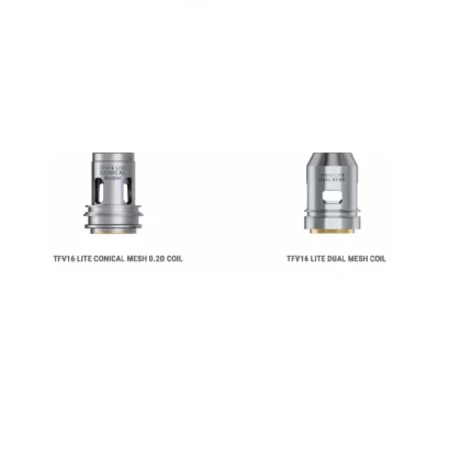 SMOK TFV16 Lite Mesh Replacement Coils – 0.2ohm & 0.15ohm Mesh - 0.2ohm Conical Mesh, 0.15ohm Dual Mesh; Single Coil, Pack of 3 x Coils