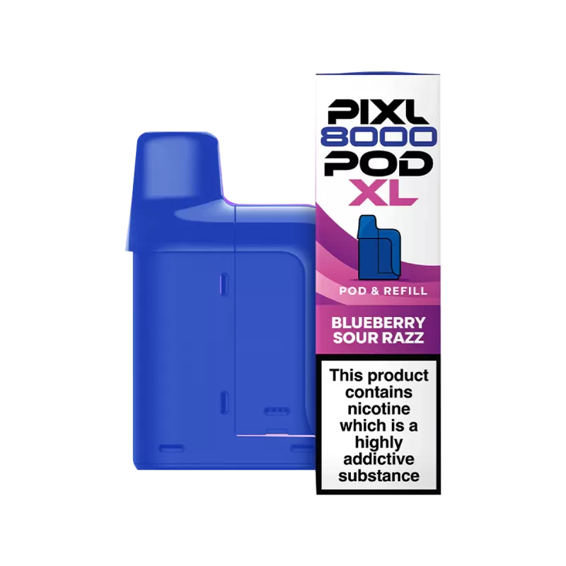 Blueberry Sour Razz Pixl 8000 Refill Pack - 20 mg - Vape Product (138E95)