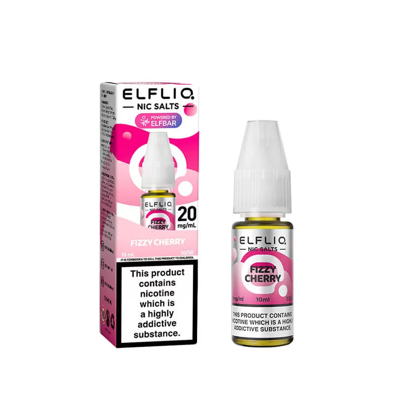 Elf Bar ElfLiq Fizzy Cherry Nic Salt E-Liquid - 10mg - Vape Product - Image 3