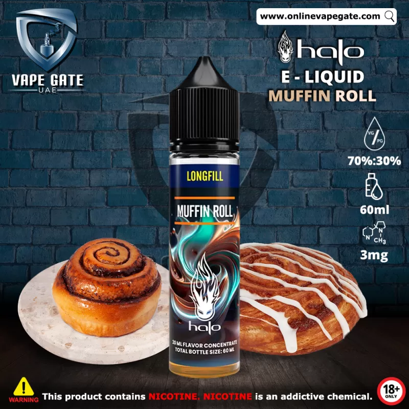 Halo Muffin Roll - E-Liquid - 3 mg / 60 ml