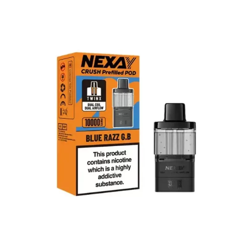 Voopoo Nexay Crush 10K Prefilled Pods - Blue Razz G.B - Image 2