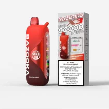 Bazooka 90K Strawberry Kiwi Disposable Vape - Vape Product, 20MG (ONT-TAX)